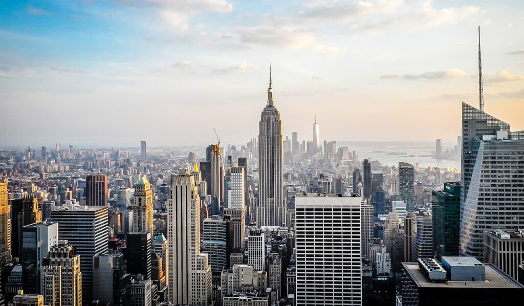 painting of Empire State Building